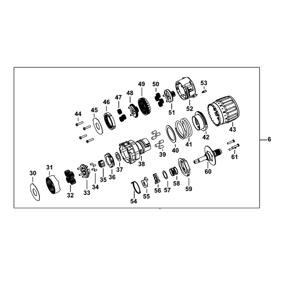 Bộ truyền động bánh răng dùng cho máy khoan pin Dewalt DCD776 - No.6 N376646