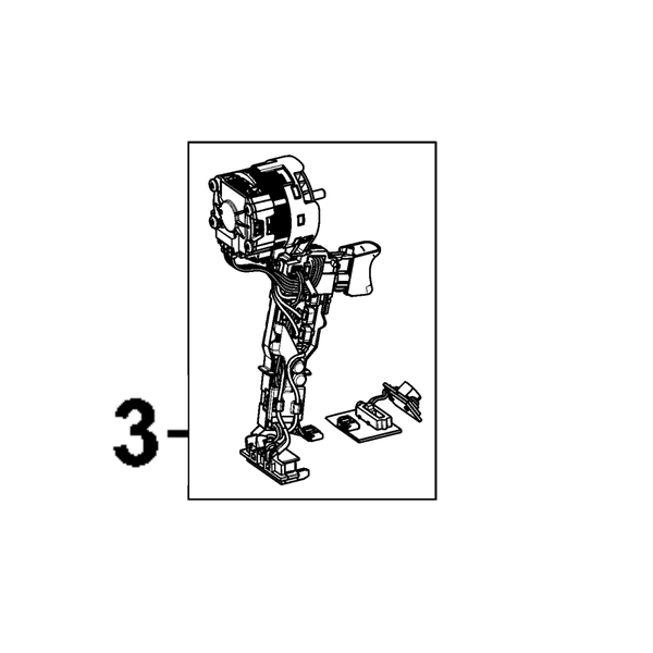 Motor và công tắc nguyên bộ dùng cho máy khoan pin Dewalt DCD796 - No.3 N438606