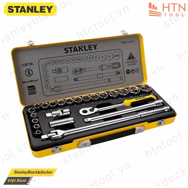 Đầu tuýp 24pc (428x175x52mm) Stanley STMT74183-8