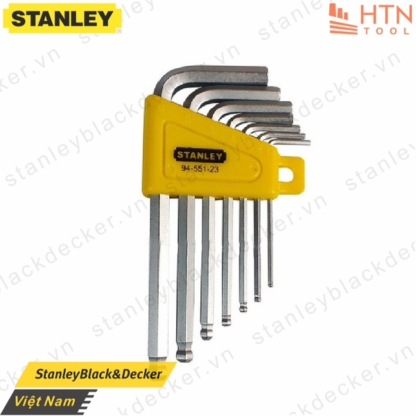 Lục giác đầu bi hệ mét (bộ 7pc) Stanley STMT94551-8