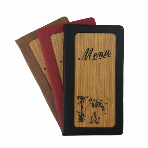 Bìa menu gỗ VĐ 2010/20 20 lá 16x29cm