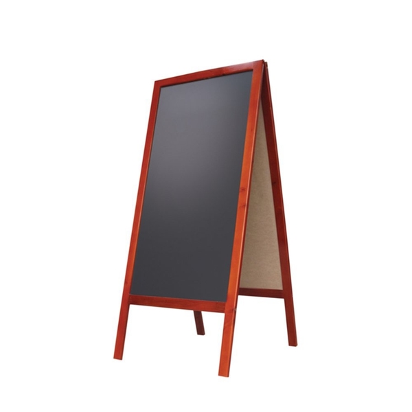 Bảng menu chân đứng 2 mặt TH Romana khung gỗ  60x120cm