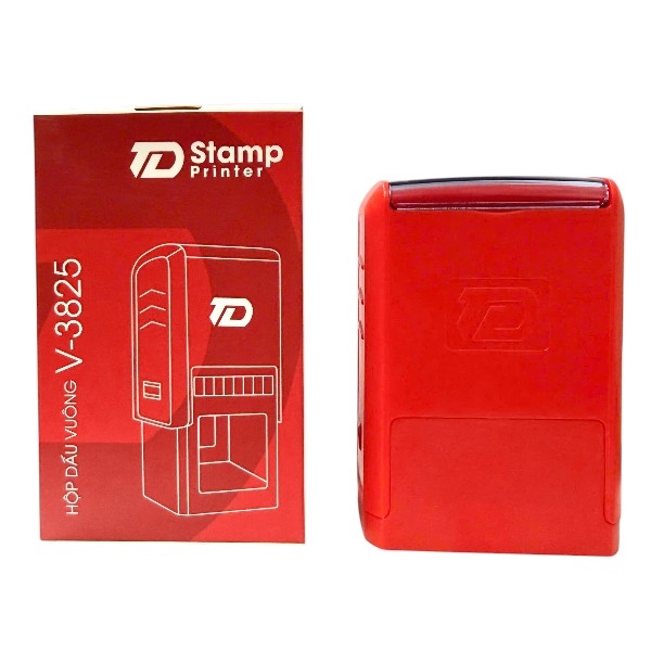 Dấu - Thẻ mực TD V3825 38x38mm vỏ xám đục (100)