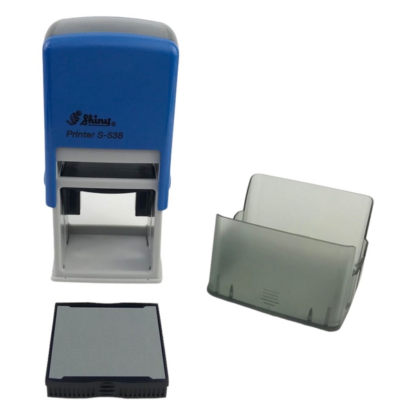 Dấu - Thẻ mực Shiny S538 38x38mm có nắp trắng