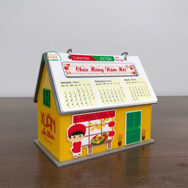 Lịch để bàn ngôi nhà 2026