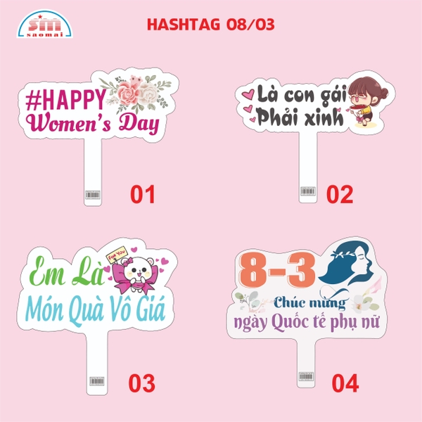 Hashtag cầm tay 8/3