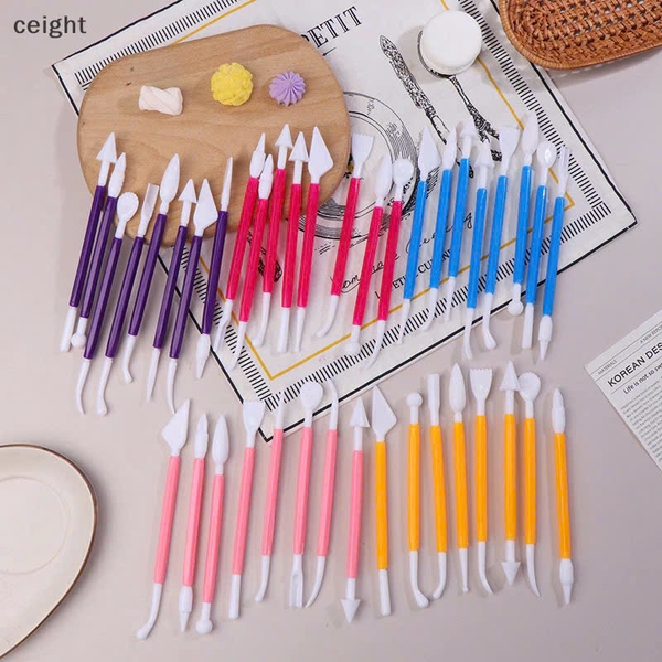 Bộ dụng cụ tạo hình đất sét 8 cây nhựa