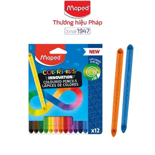 Bút sáp màu vô cực Maped 12 màu / 24 màu (12)