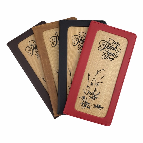 Bìa menu tính tiền gỗ VĐ 3010 12x23cm