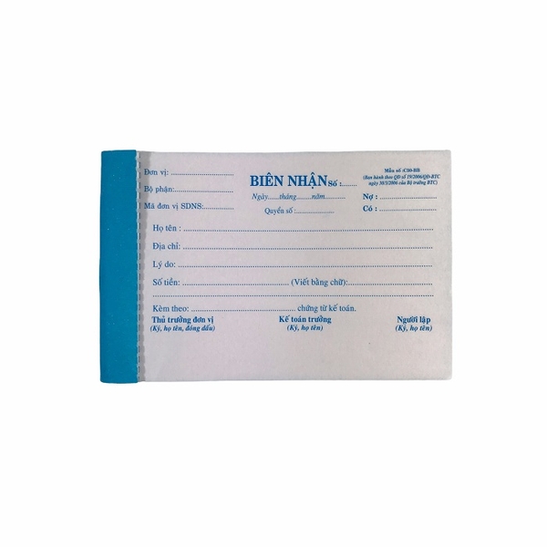 Biên nhận NY 10.5x14cm 2 liên 30 bộ (20)