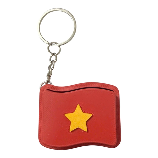 Móc khóa clicker in 3D cờ Việt Nam