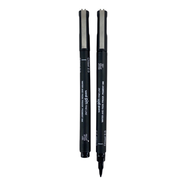 Bút lông đầu tròn Uni PIN CS2-200 2mm đen (12)