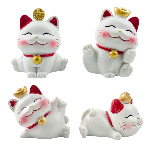 Mèo may mắn mini 2 con