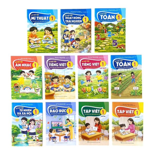 Sách Giáo Khoa Bộ Bài Tập Lớp 1 tích hợp (11 quyển) - Kết nối tri thức với cuộc sống