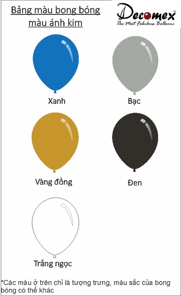 Bong bóng Decomex R10 tròn nhũ (50)