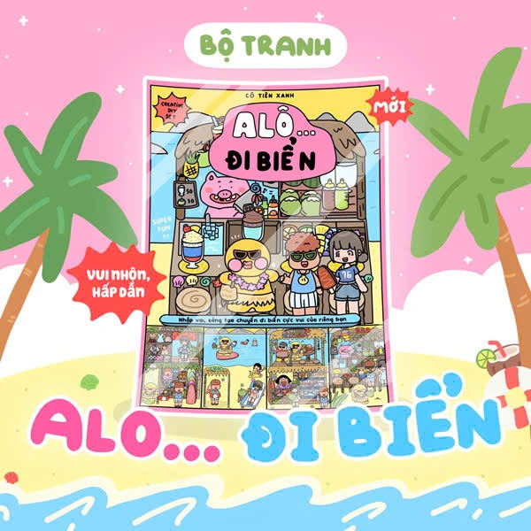 Bộ Tranh Tương Tác Cô Tiên Xanh - Alo đi biển