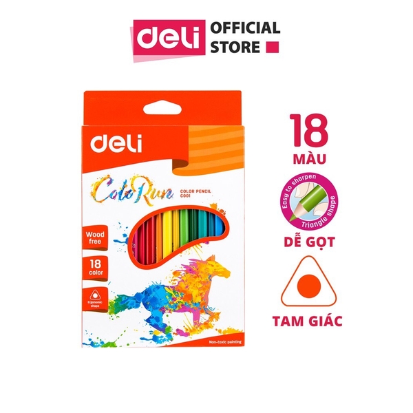 Bút chì màu Deli C00110 18 màu (24/96)