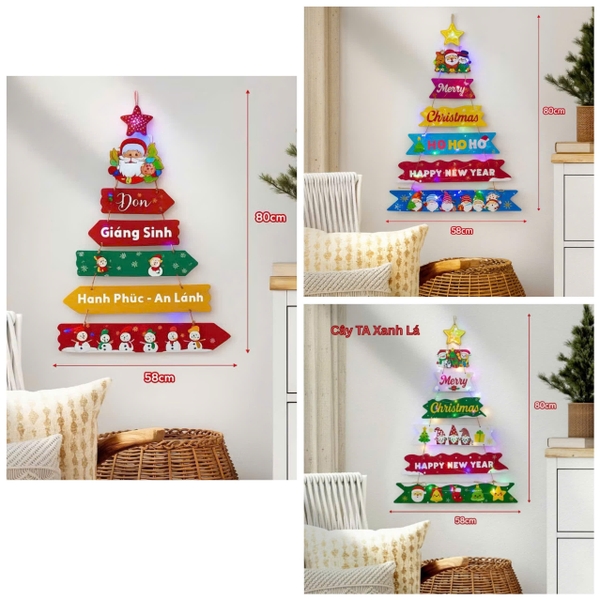 Cây thông gỗ treo tường BM