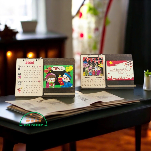 Lịch gỗ để bàn BM