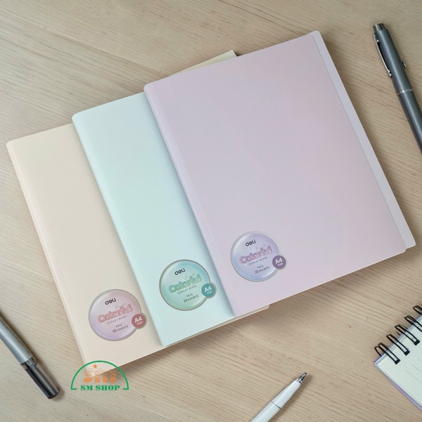 Bìa 30 lá nhựa Deli F912 (12/72)