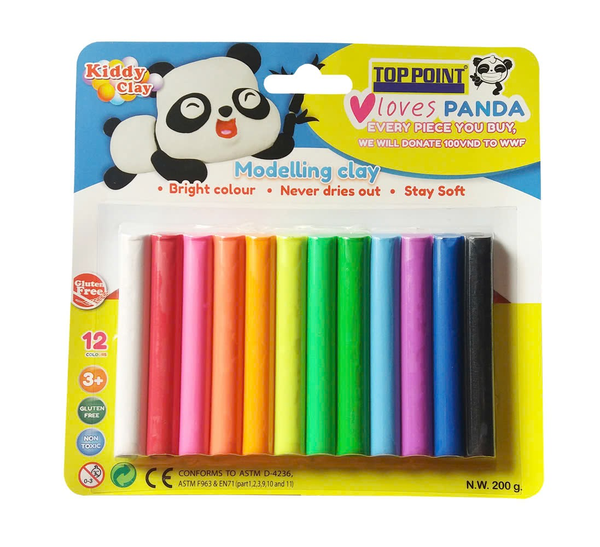 Đất nặn Kiddy Clay ST-200-12 12 màu
