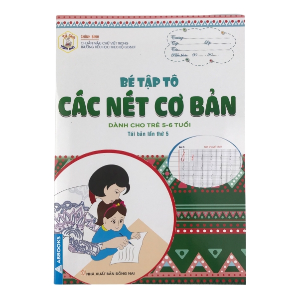 Bé tập tô các nét cơ bản