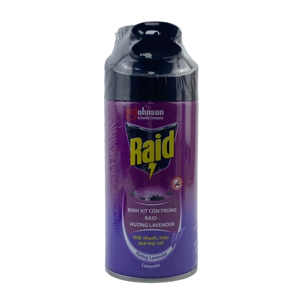 Bình xịt côn trùng Raid hương Lavender 300ml (12)