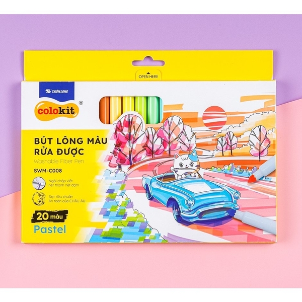 Bút lông màu rửa được TL Colokit SWM-C008 20 màu (100)