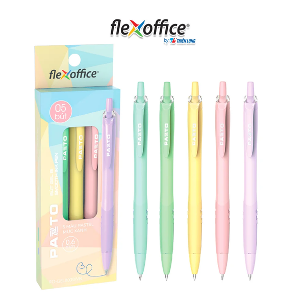 Bút bi TL Flexoffice Pazto FO-GELB039/VN xanh dương (5)