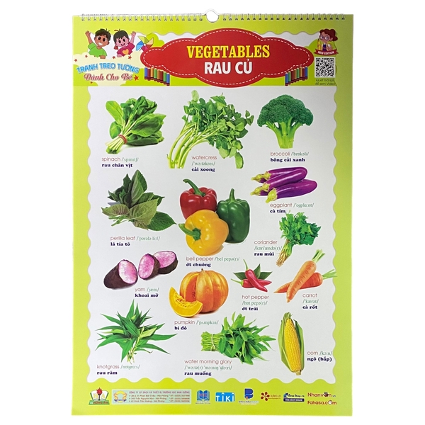 Bé học tiếng Anh qua hình ảnh-Rau Củ