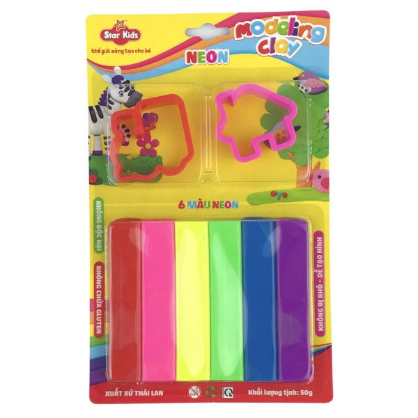 Đất nặn Star Kids K-50/6C/2T 6 màu