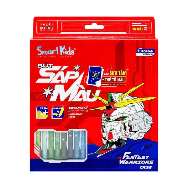 Bút sáp màu Smart Kids CR32 36 màu, Màu sáp, Văn phòng phẩm