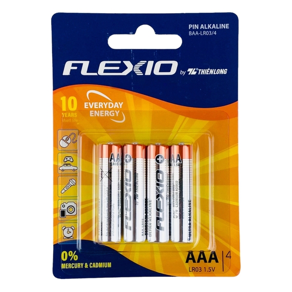 Pin Flexio Alkaline AAA BAA-LR03/4 1.5V (30)