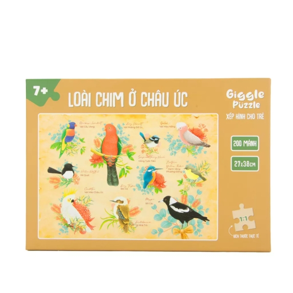 Xếp hình 200 mảnh NT Giggle Puzzle B20-860 - Chủ đề: khoa học - Loài chim ở châu Úc