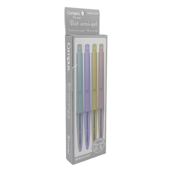 Bút bi Campus Semi-gel BP-KUS 4 cây xanh dương 0.5mm