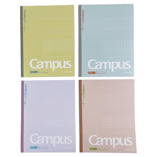 Tập Campus Kusumi 2 200 trang 70gsm 4 ly ngang (5/90)