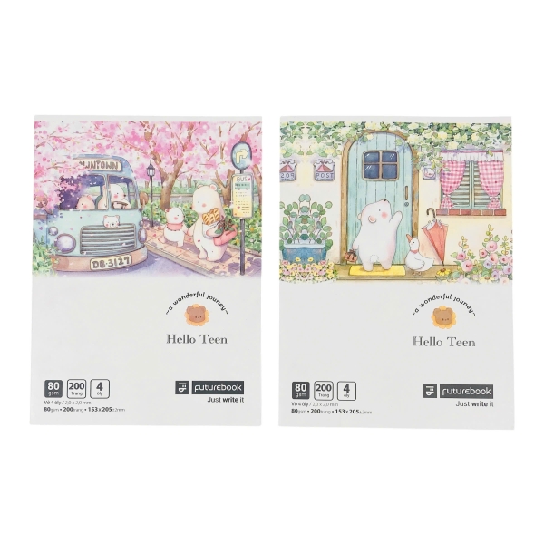 Tập FT Hello Teen 200 trang 80gsm 4 ô ly (5/50)