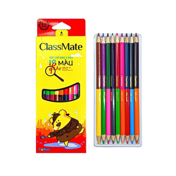 Bút chì màu 2 đầu ArtMate AM-CL302 18 màu