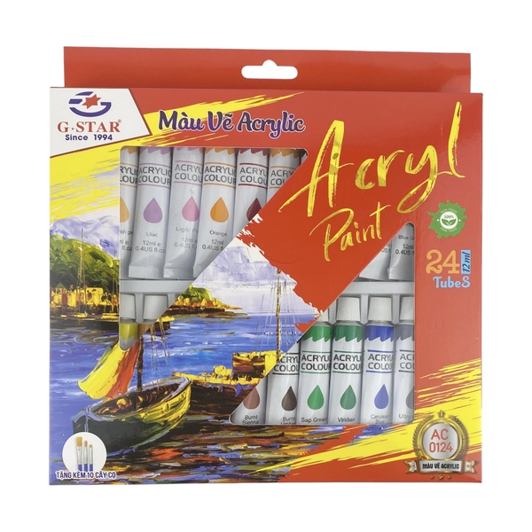 Màu Acrylic Gstar  AC-0124 12ml 24 màu (6)