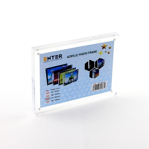 Khung hình mica cao cấp Enter FR07 130x180mm mica 10mmx2, Khung ảnh để bàn nam châm, Khung bằng khen