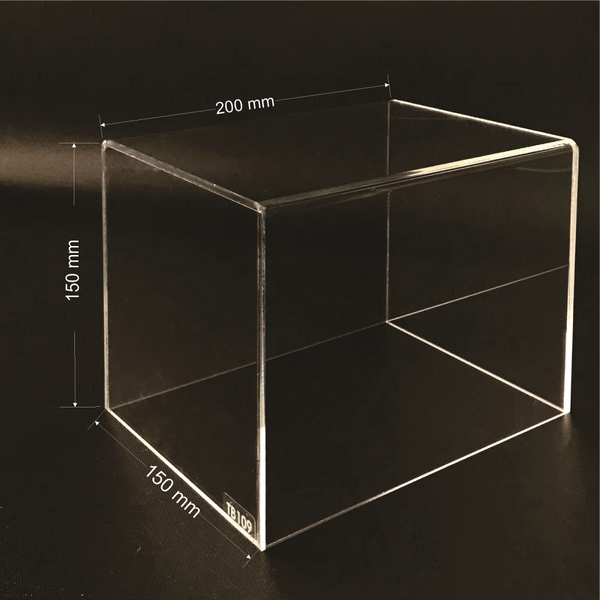 Hộp mica không nắp Enter TB109 200x150x150mm mica dày 3mm, Khay chia ngăn kéo hộc tủ, Khay nhựa đựng đồ dùng