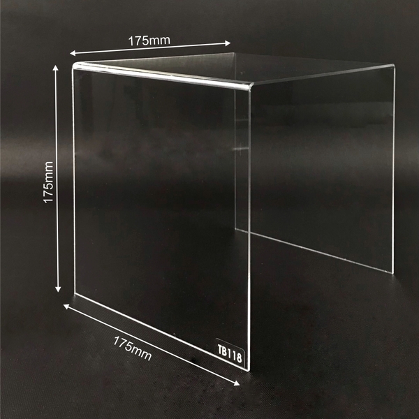 Kệ trưng bày mica 3 mặt uốn Enter TB118 175x175x175mm mica dày 2mm, Kệ livestream, Kệ mica chữ U trong suốt để đồ đa năng (20)