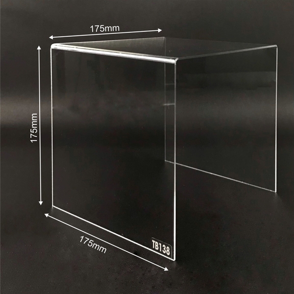 Kệ trưng bày mica 3 mặt uốn Enter TB138 175x175x175mm mica dày 3mm, Kệ livestream, Kệ mica chữ U trong suốt để đồ đa năng (20)
