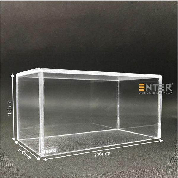 Hộp mica không nắp Enter TB602 100x200x100mm mica dày 5mm, Khay chia ngăn kéo hộc tủ, Khay nhựa đựng đồ dùng, Hộp chống bụi