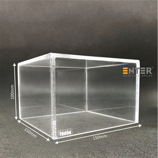 Hộp mica không nắp Enter TB604 150x150x100mm mica dày 5mm, Khay chia ngăn kéo hộc tủ, Khay nhựa đựng đồ dùng, Hộp chống bụi