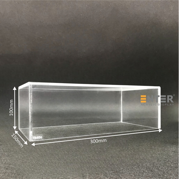 Hộp mica không nắp Enter TB606 150x300x100mm mica dày 5mm, Khay chia ngăn kéo hộc tủ, Khay nhựa đựng đồ dùng, Hộp chống bụi