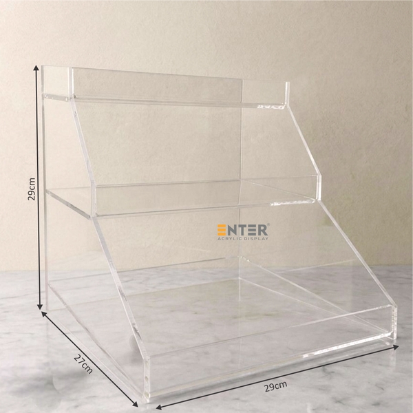 Kệ trưng bày gôm mica Enter TBNS19 3 tầng 29x27x29cm, Kệ mica