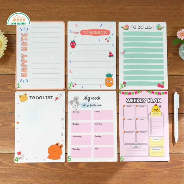 Bảng ghi chú màng mica 0.5mm in PP 1 mặt A4 dán keo