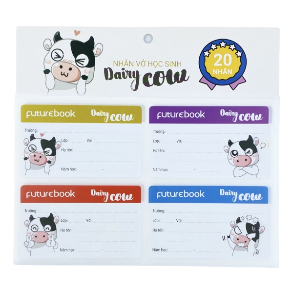 Nhãn tên Futurebook Dairy cow N140 (50)