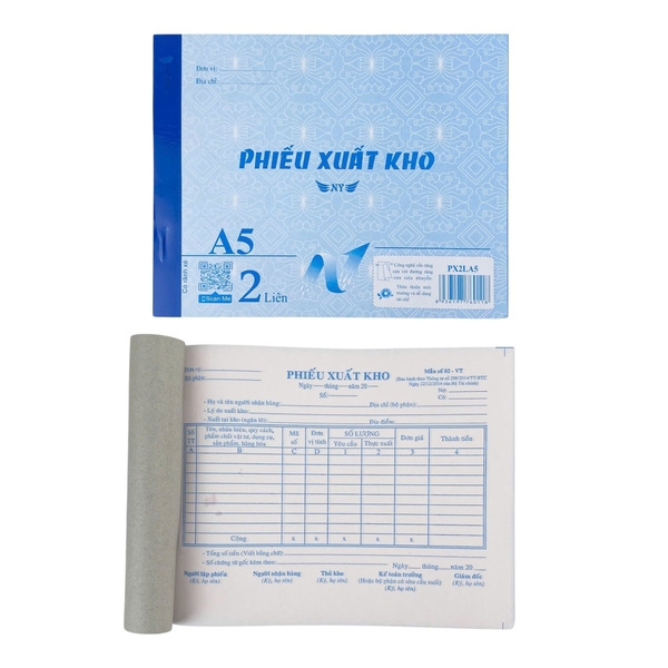 Phiếu xuất kho NY 16x20cm 2 liên 50 bộ A5, Biên bản xuất kho, Phiếu xuất hàng (10/120)